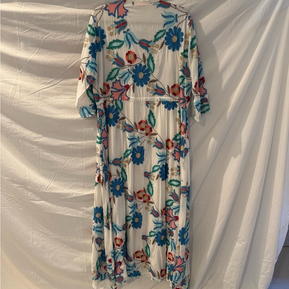 Oliphant Long Sleeve Floral Dress - Blue and Red - Picture 6 of 6